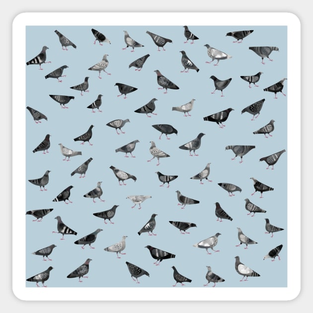 Pigeons Doing Pigeon Things Sticker by NicSquirrell